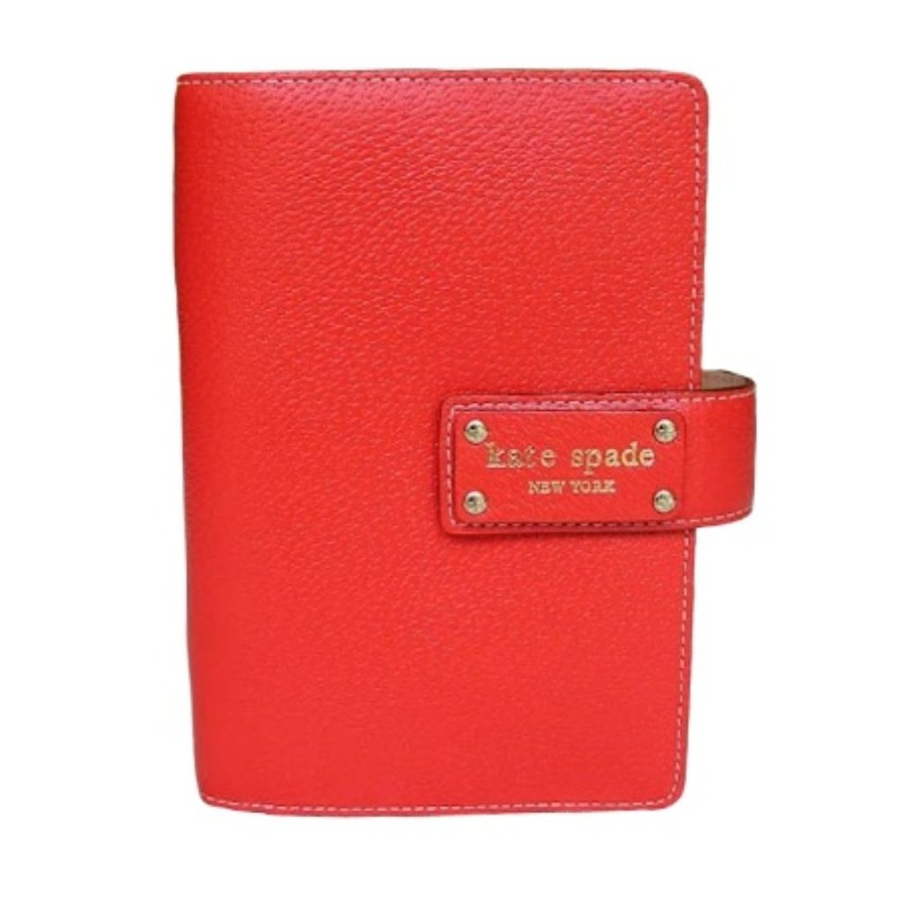 Kate Spade RARE Red Deborah Snap Planner Organizer